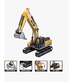 Vardem Sürtmeli Metal Inşaat Aracı Kazıcı Ekskavatör 1:55 Ölçek