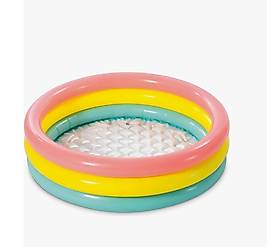 İntex 3 Boğumlu Sunset Bebek Havuzu 86X25 cm - Şişme Yumuşak Tabanlı Bebek Havuzu