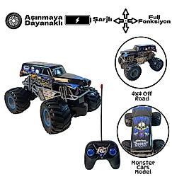 Uzaktan Kumandalı Full Fonksiyon Şarjlı Monster Jeep - Mavi